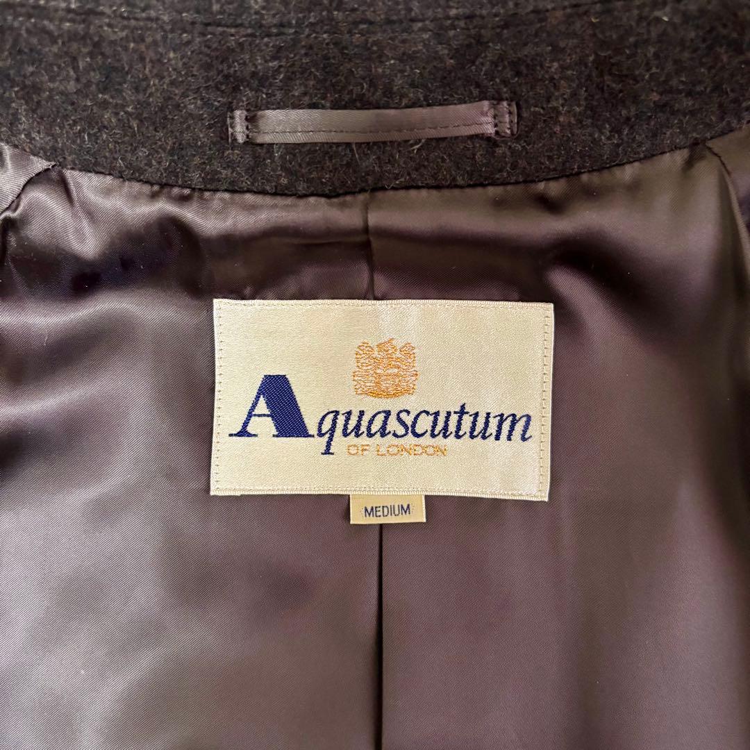 Aquascutum バルマカーン コート ステンカラー ブラウン カシミヤ