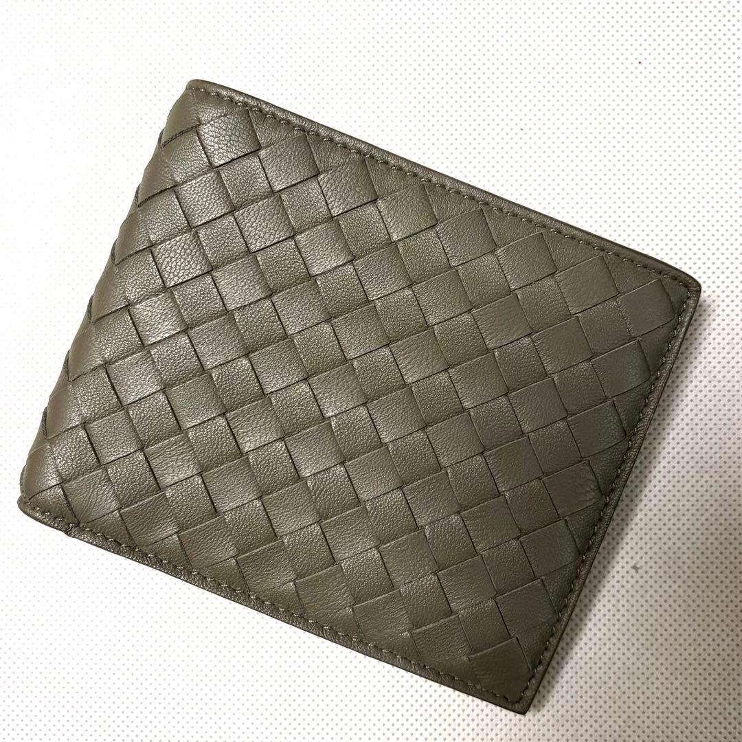 【BOTTEGA VENETA】 二つ折り財布 札入れ　グレー