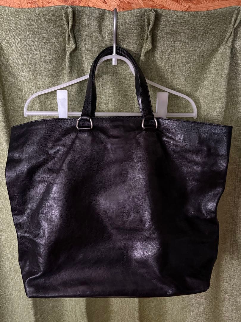 トモ0305　PRADA 黒レザートートバッグ