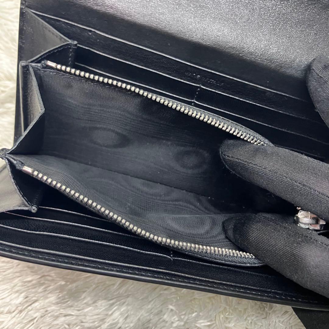 極美品✨ サンローラン クロコ 型押し 長財布 オーガナイザー YSL