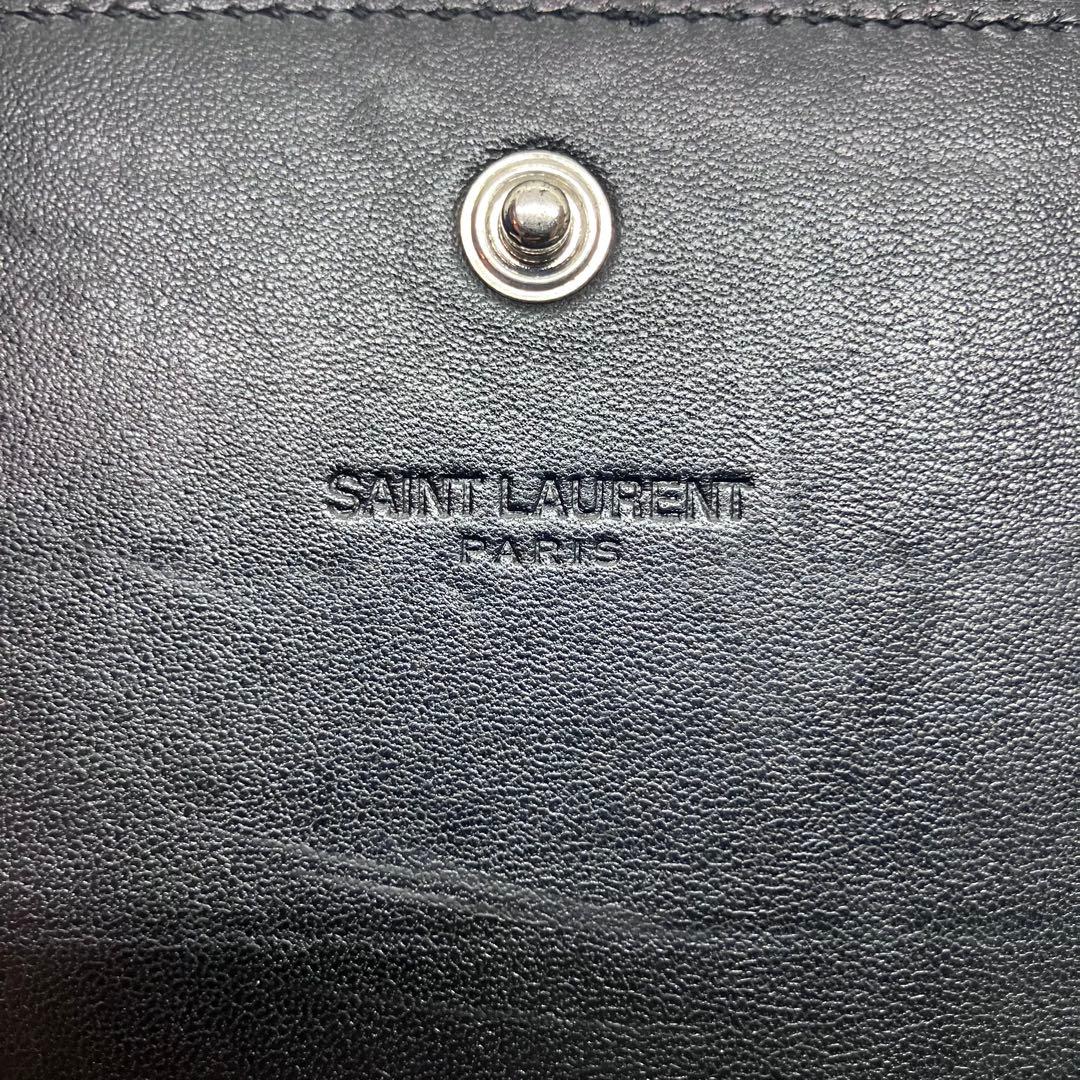 極美品✨ サンローラン クロコ 型押し 長財布 オーガナイザー YSL