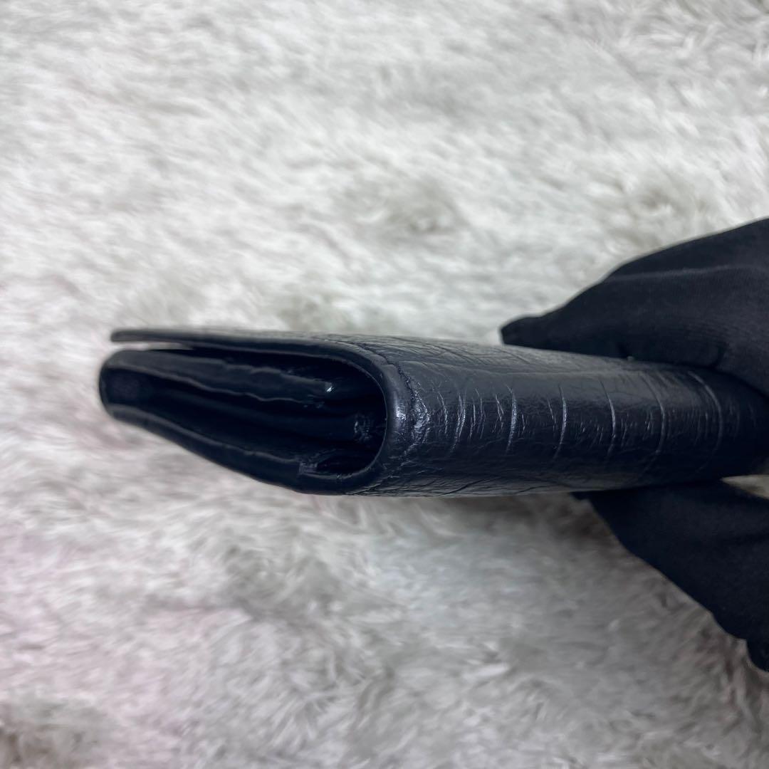 極美品✨ サンローラン クロコ 型押し 長財布 オーガナイザー YSL