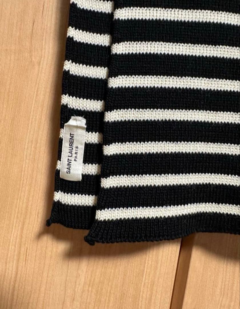 SAINT LAURENT ボーダーマフラー　エディスリマン　サンローラン