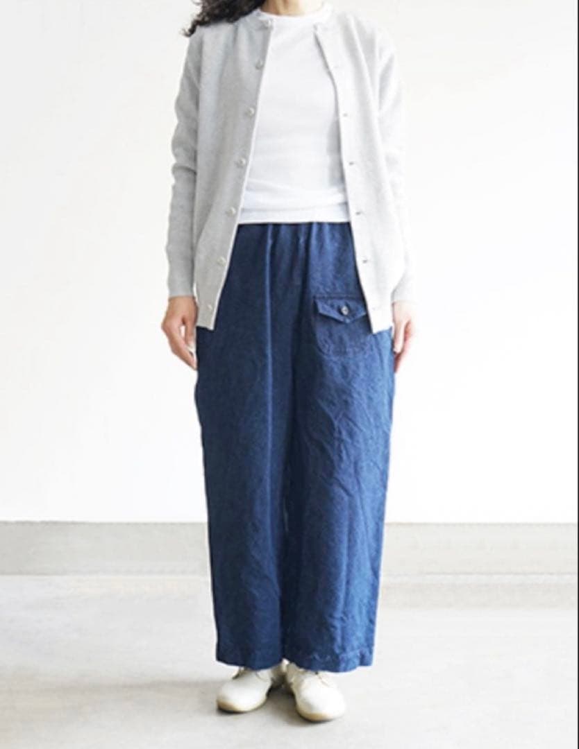 【本日限りお値下げ】ゴーシュ バーズアイ デニムパンツ ワイドパンツ インディゴ
