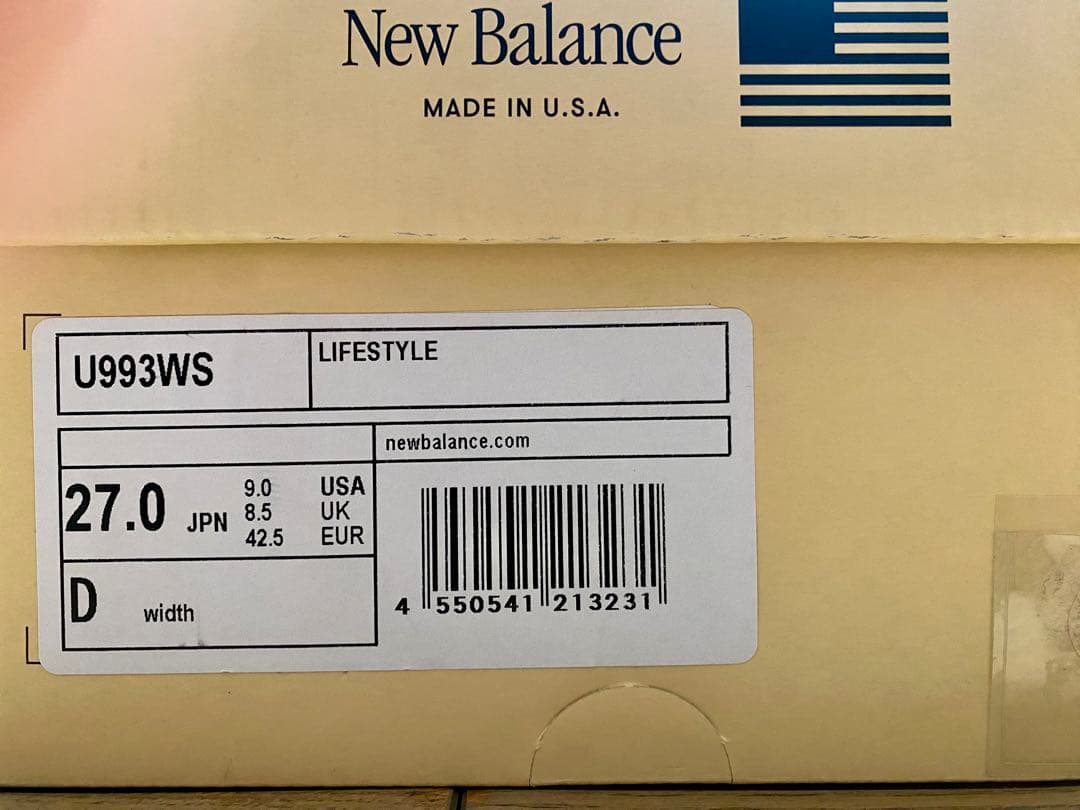 美品 New Balance 993 Sea Salt 27cm