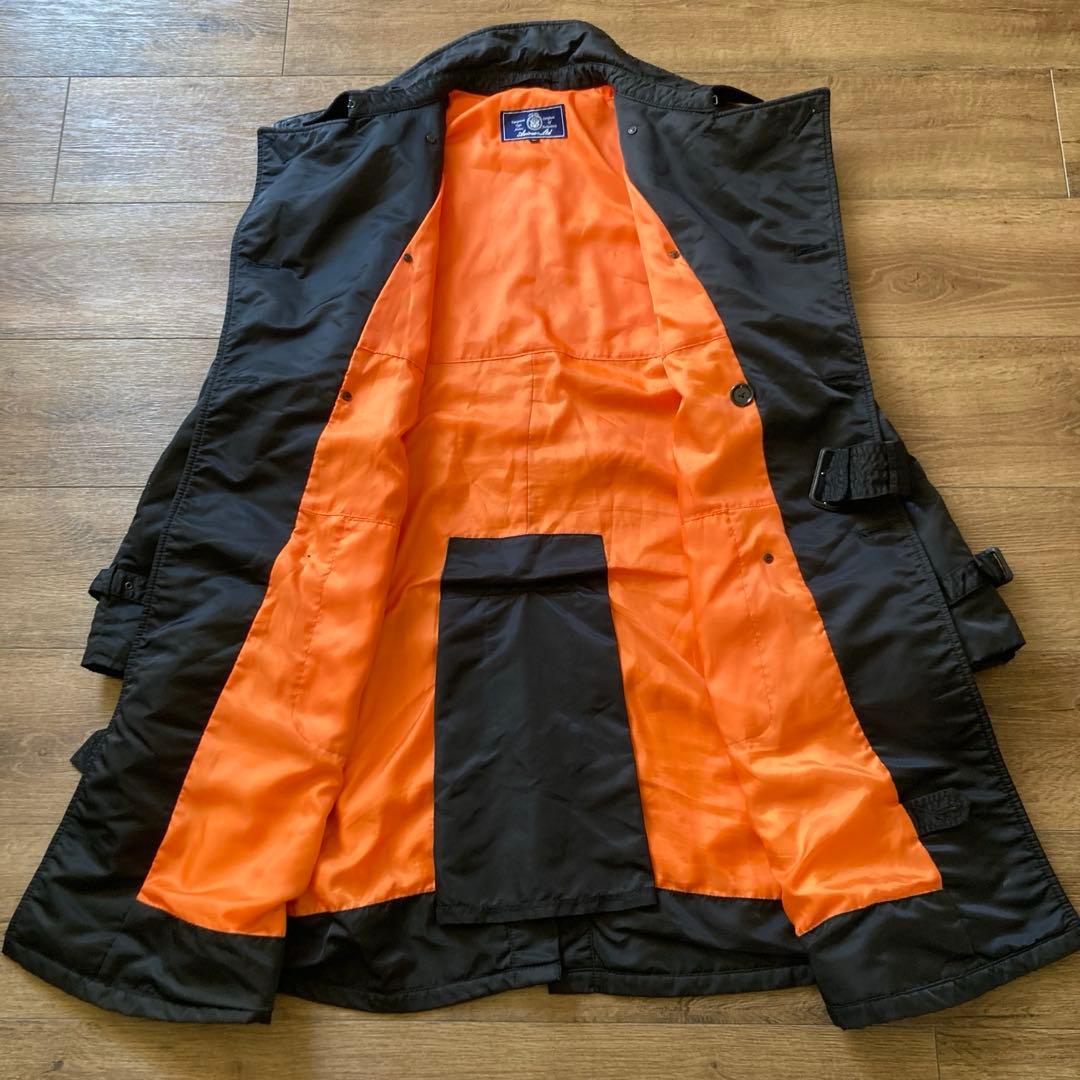 希少 AVIREX アヴィレックス フライトトレンチコート ベルト付 XL 黒