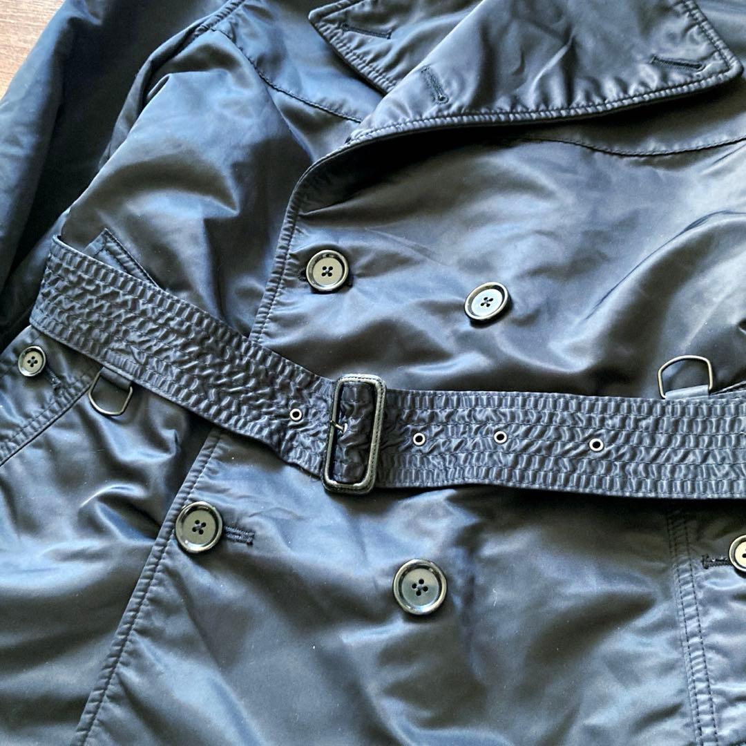 希少 AVIREX アヴィレックス フライトトレンチコート ベルト付 XL 黒