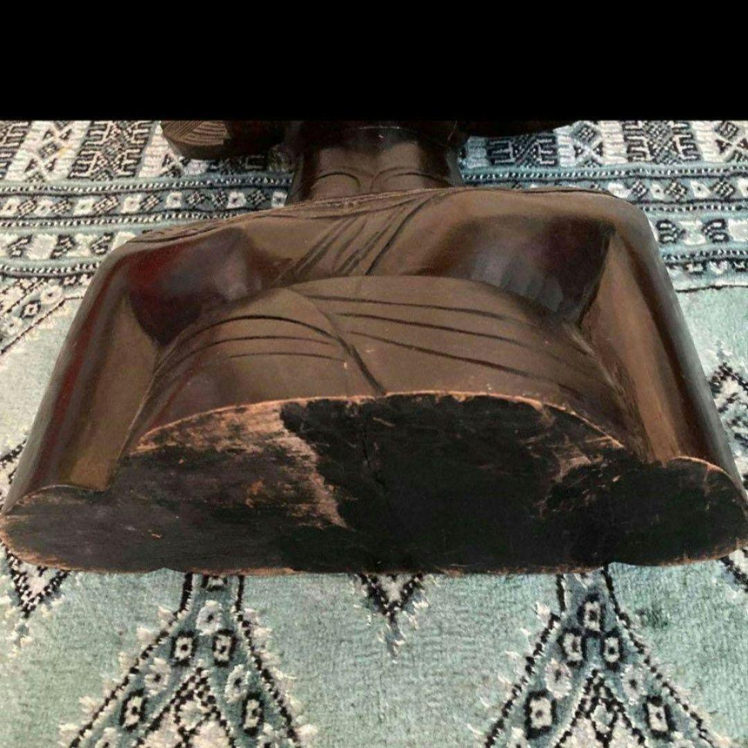 バリ島女神像 木製彫刻像 約30cm木製彫刻