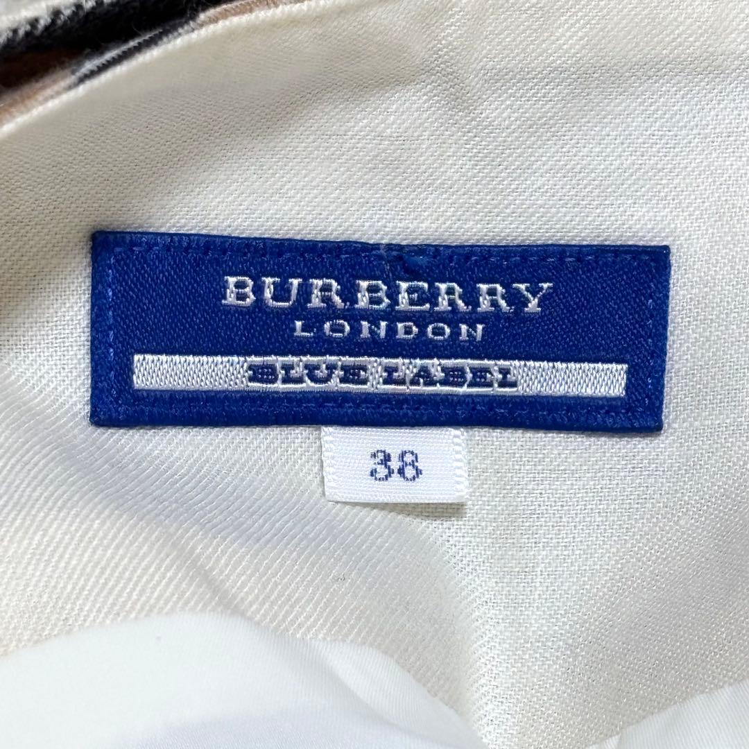新品タグ付き　バーバリーブルーレーベル　ノバチェック　ベルト付き　38　Mサイズ