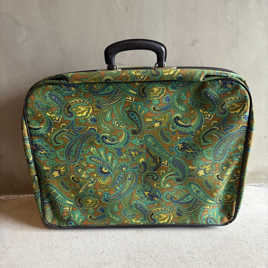 【1970s Japan vintage】ペイズリー トラベルバッグ カバン