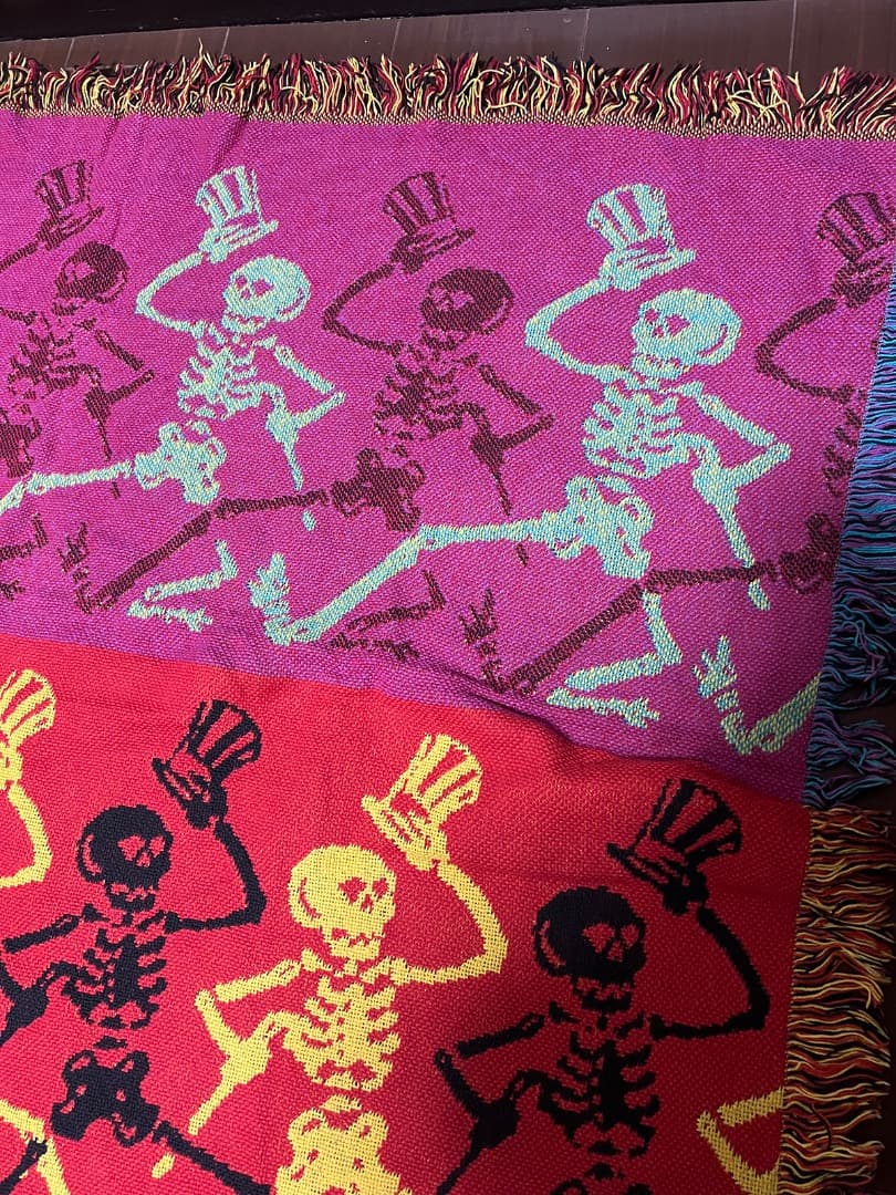 グレイトフル・デッド　ラグ　ブランケット　ヴィンテージ　ダンススケルトン