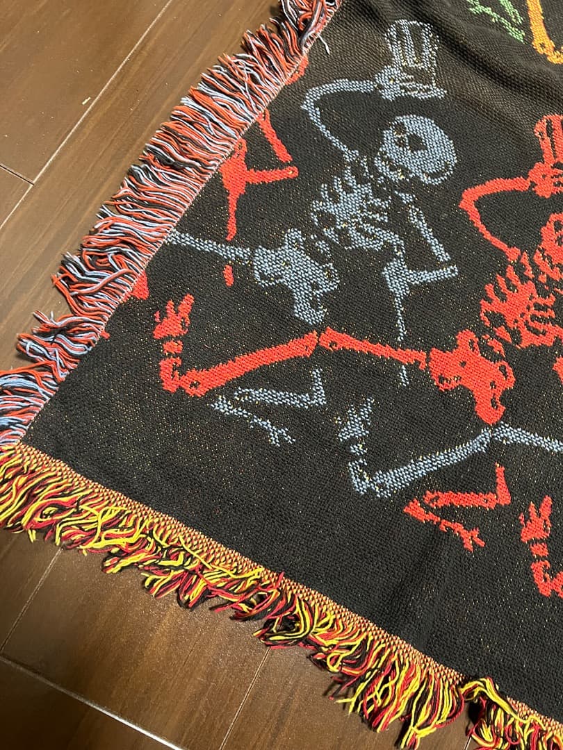 グレイトフル・デッド　ラグ　ブランケット　ヴィンテージ　ダンススケルトン