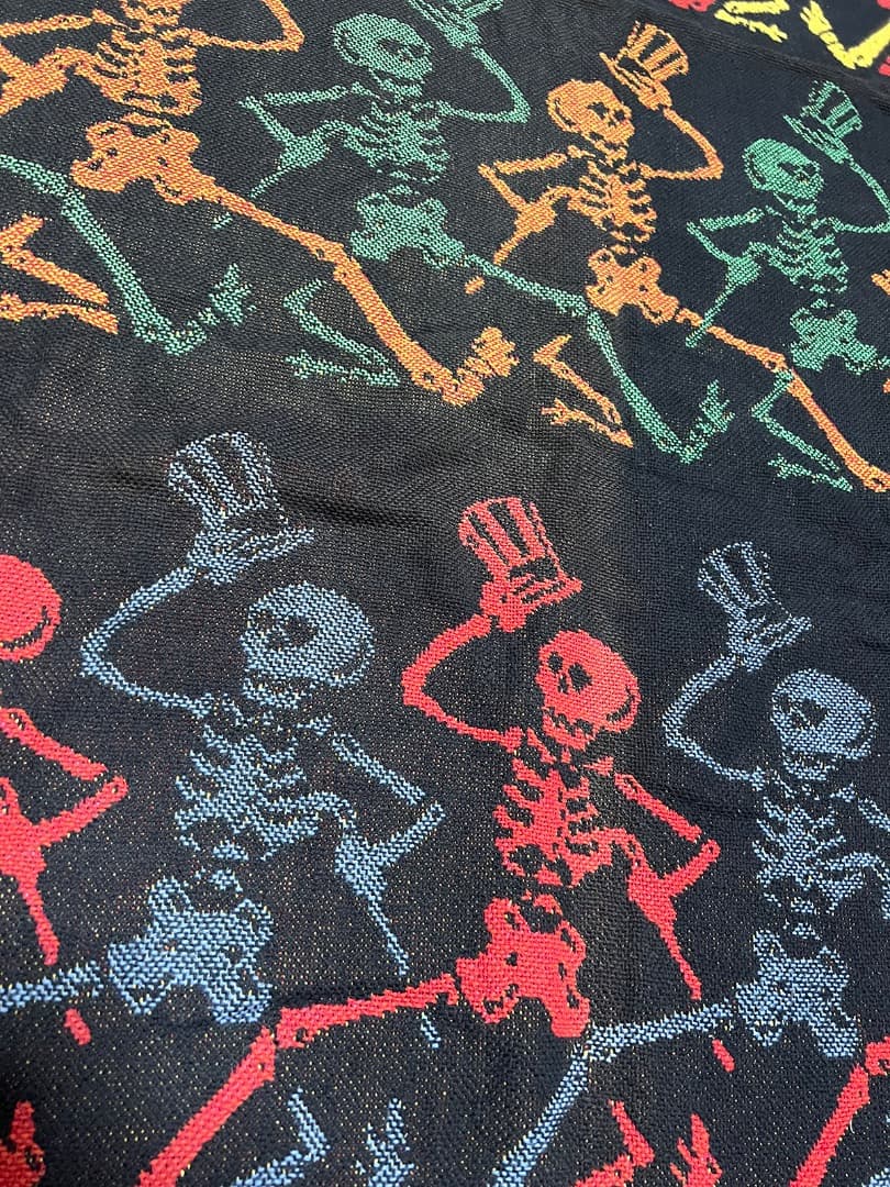 グレイトフル・デッド　ラグ　ブランケット　ヴィンテージ　ダンススケルトン