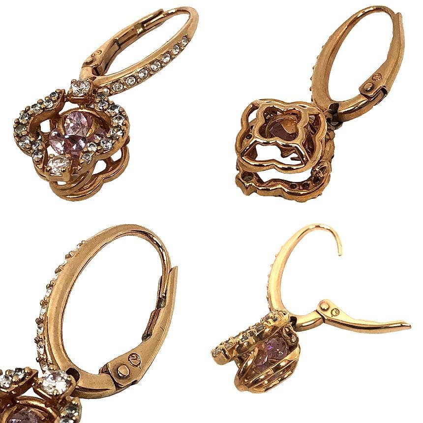 SWAROVSKI Una ドロップピアス ローズゴールド aq12386