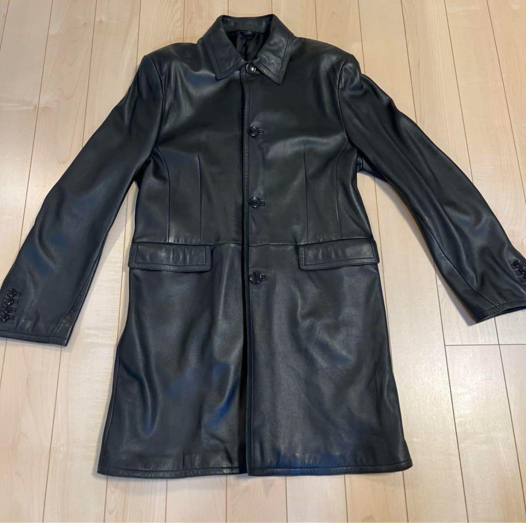 値下げ❗️コムサデモードの羊皮ステンカラーコート