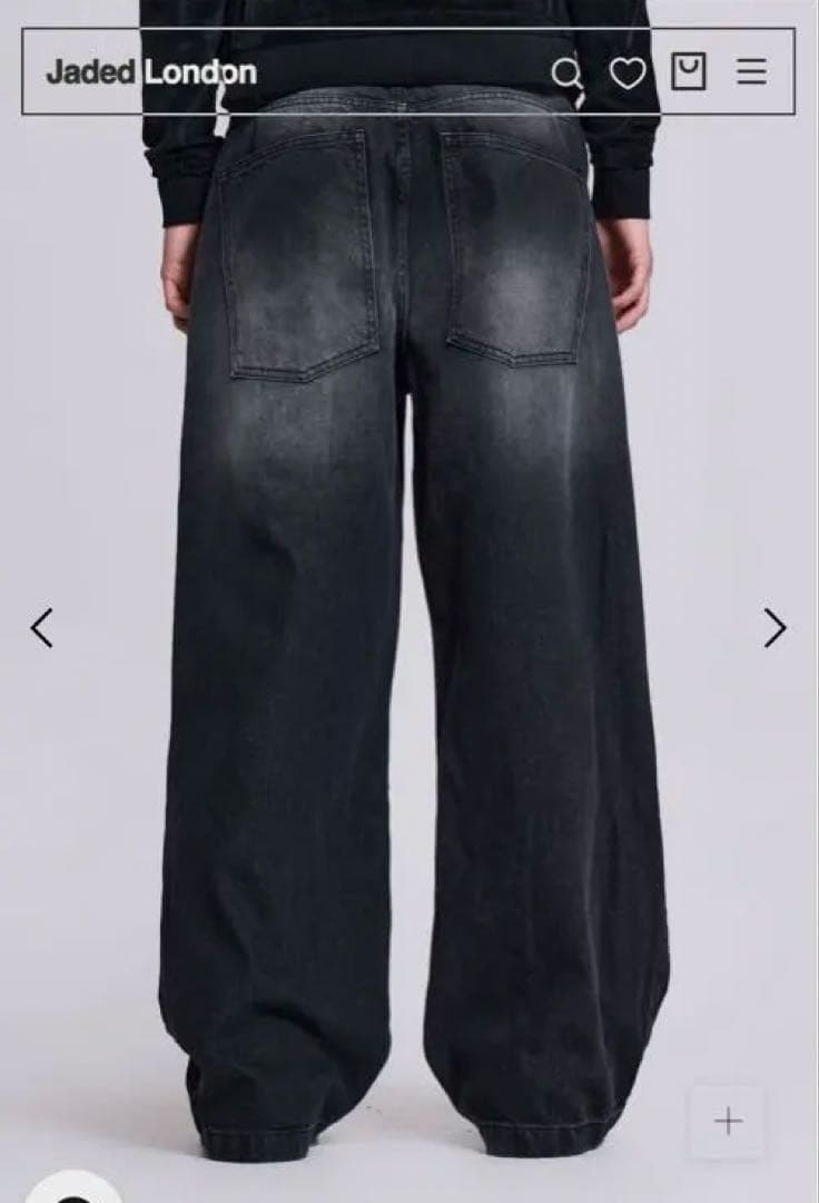パンツ jadedlondon WashedBlackColossusJeans W26