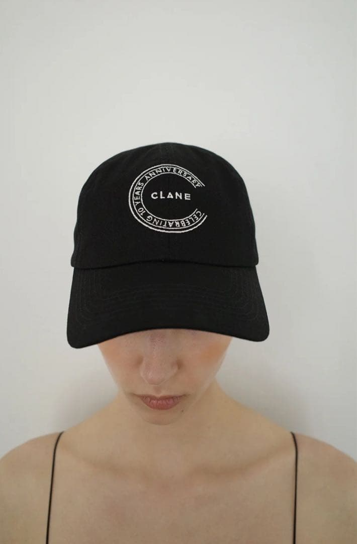 帽子 CLANE 10TH LOGO CAP blk