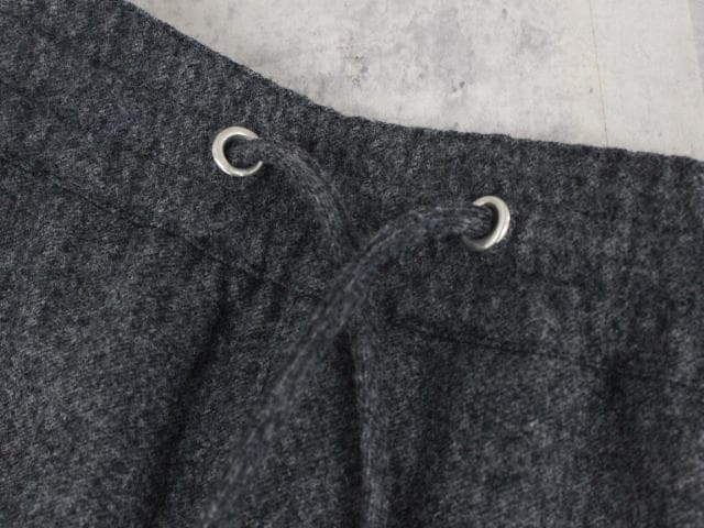 ◇未使用保管品 HERMES ウールパンツ 裾リブ グレー