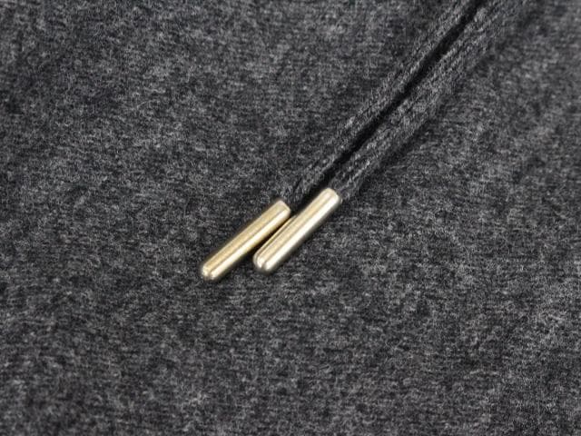 ◇未使用保管品 HERMES ウールパンツ 裾リブ グレー