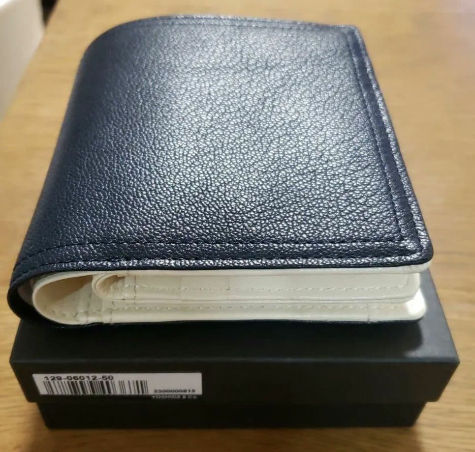 PORTER 二つ折り 財布 ネイビー×ナチュラル 未使用