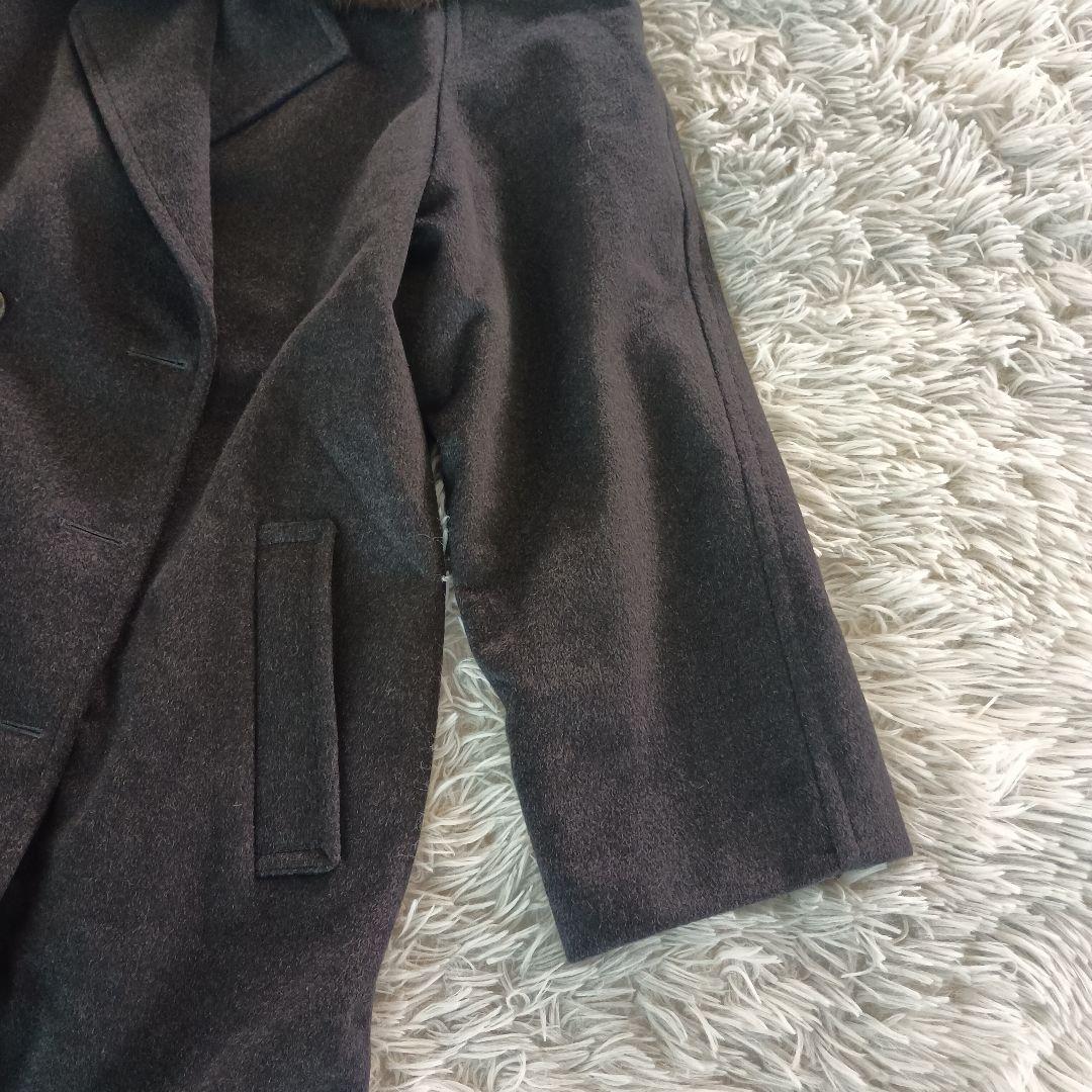 極美品✨【EMBA】カシミヤ100% ロングコート コロンボ 黒 ミンクファー