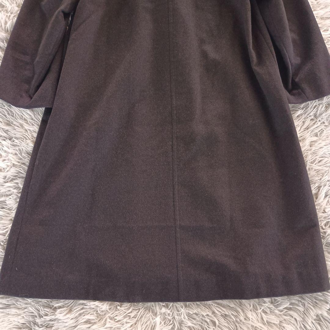 極美品✨【EMBA】カシミヤ100% ロングコート コロンボ 黒 ミンクファー