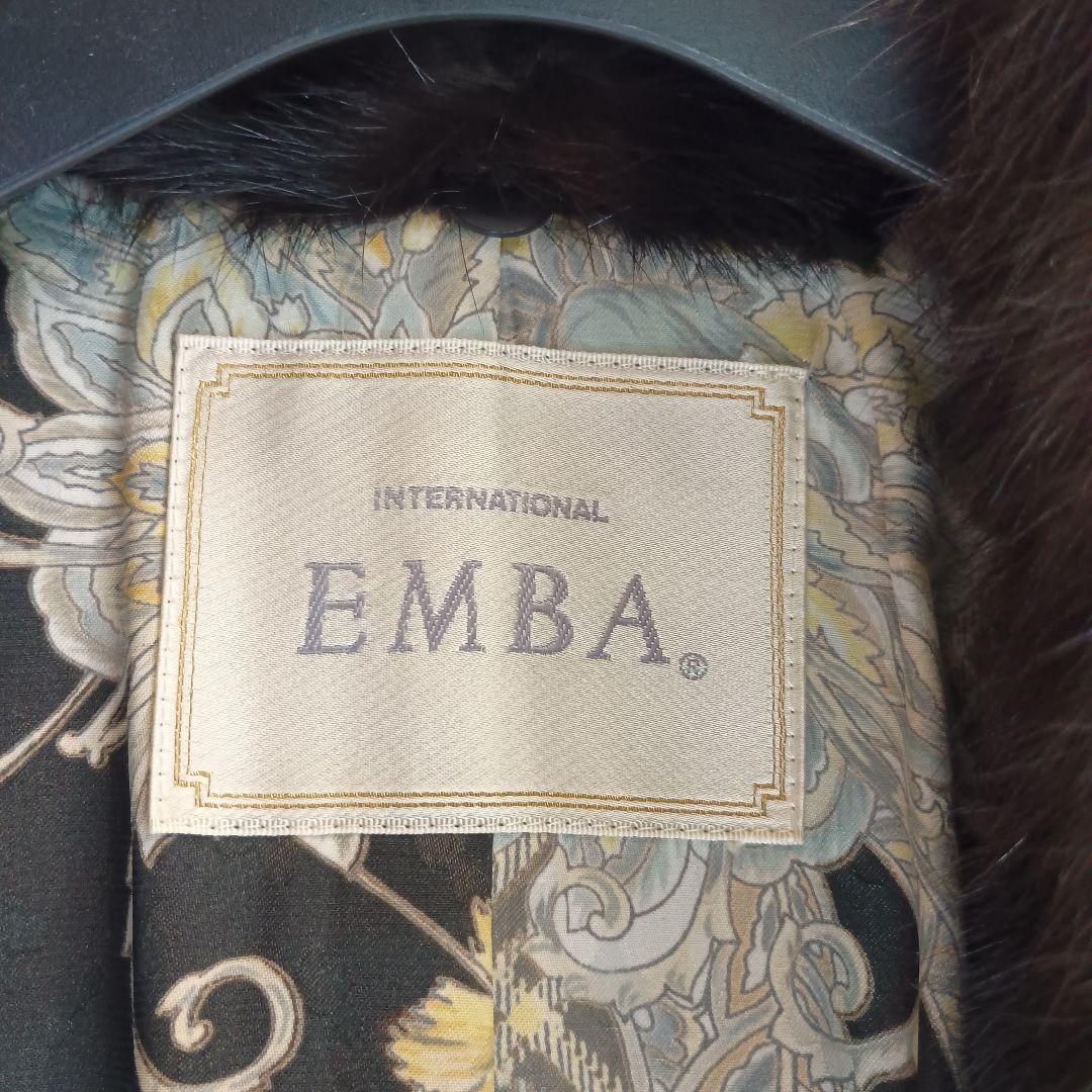 極美品✨【EMBA】カシミヤ100% ロングコート コロンボ 黒 ミンクファー