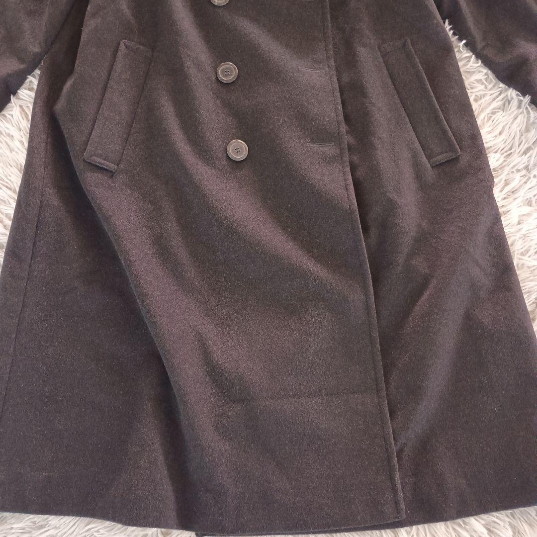 極美品✨【EMBA】カシミヤ100% ロングコート コロンボ 黒 ミンクファー