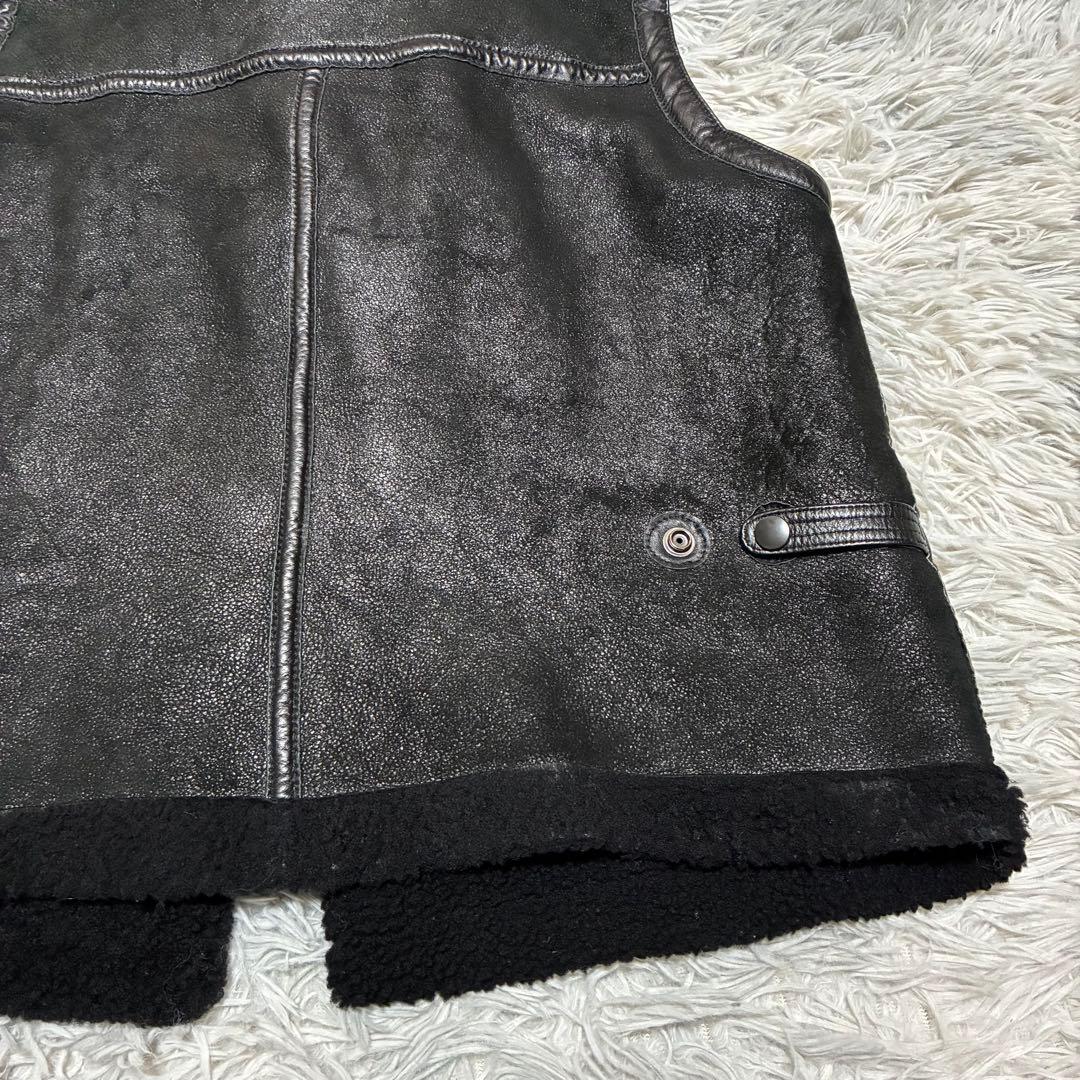 【美品】Marvy Jamoke リアルムートンベスト BLACK M