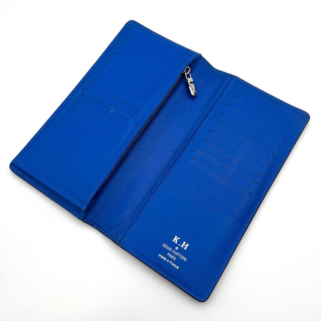 ✨美品✨ルイヴィトン ポルトフォイユ ブラザ タイガ メンズ 長財布 黒 ブルー