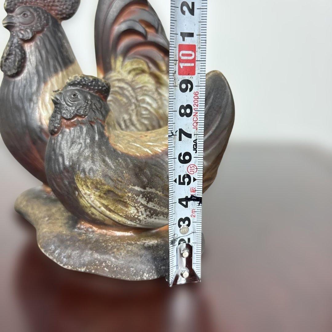 備前焼　干支　酉　縁起物　置物　供箱