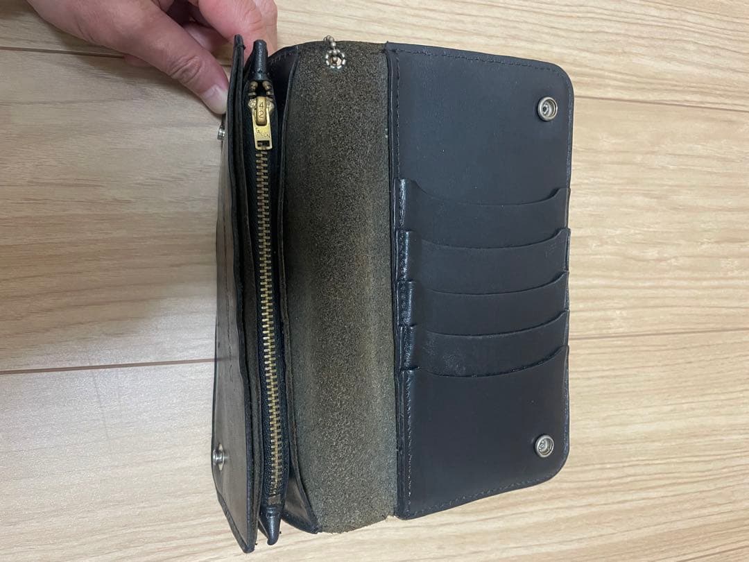 HTC 長財布 スタッズ USA製 TALONジップ