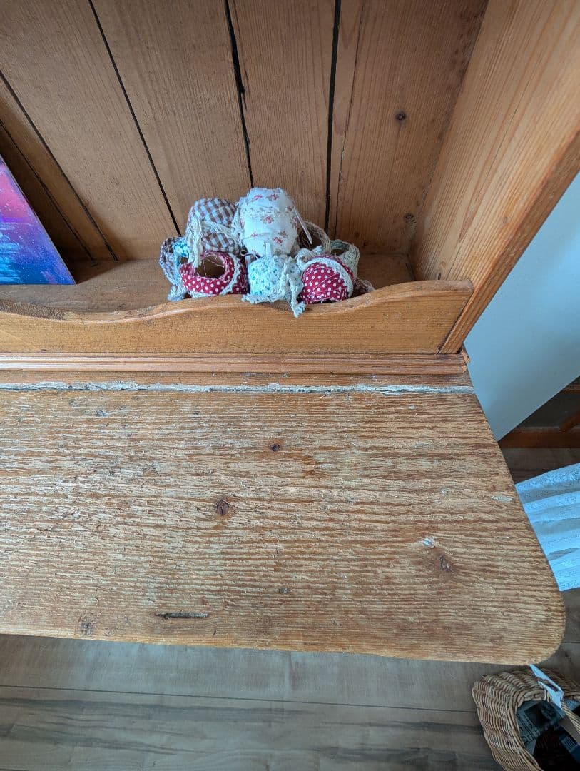 アンティークパインカップボード