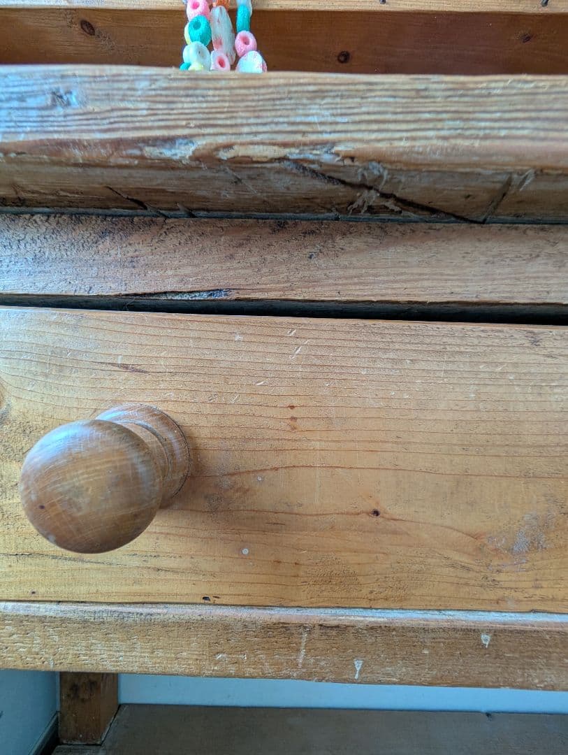 アンティークパインカップボード