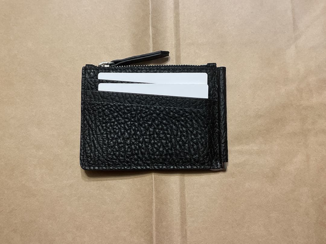 【最終値下げ】【Maison Margiela 】ブラックレザー マネークリップ