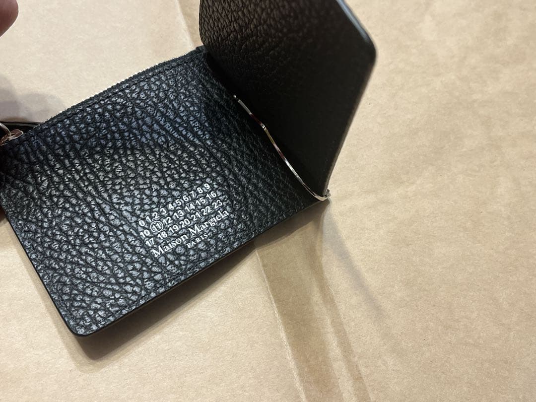 【最終値下げ】【Maison Margiela 】ブラックレザー マネークリップ