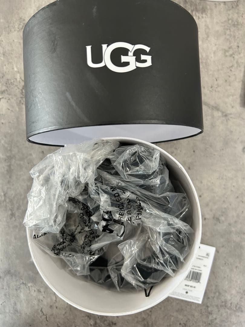 UGG ブラック フリース イヤーマフ