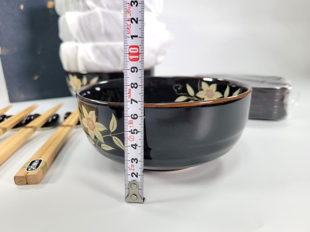 【送料無料・長期保管未使用】有田焼 慶斎 多用丼 小皿 箸置き 箸 5客セット