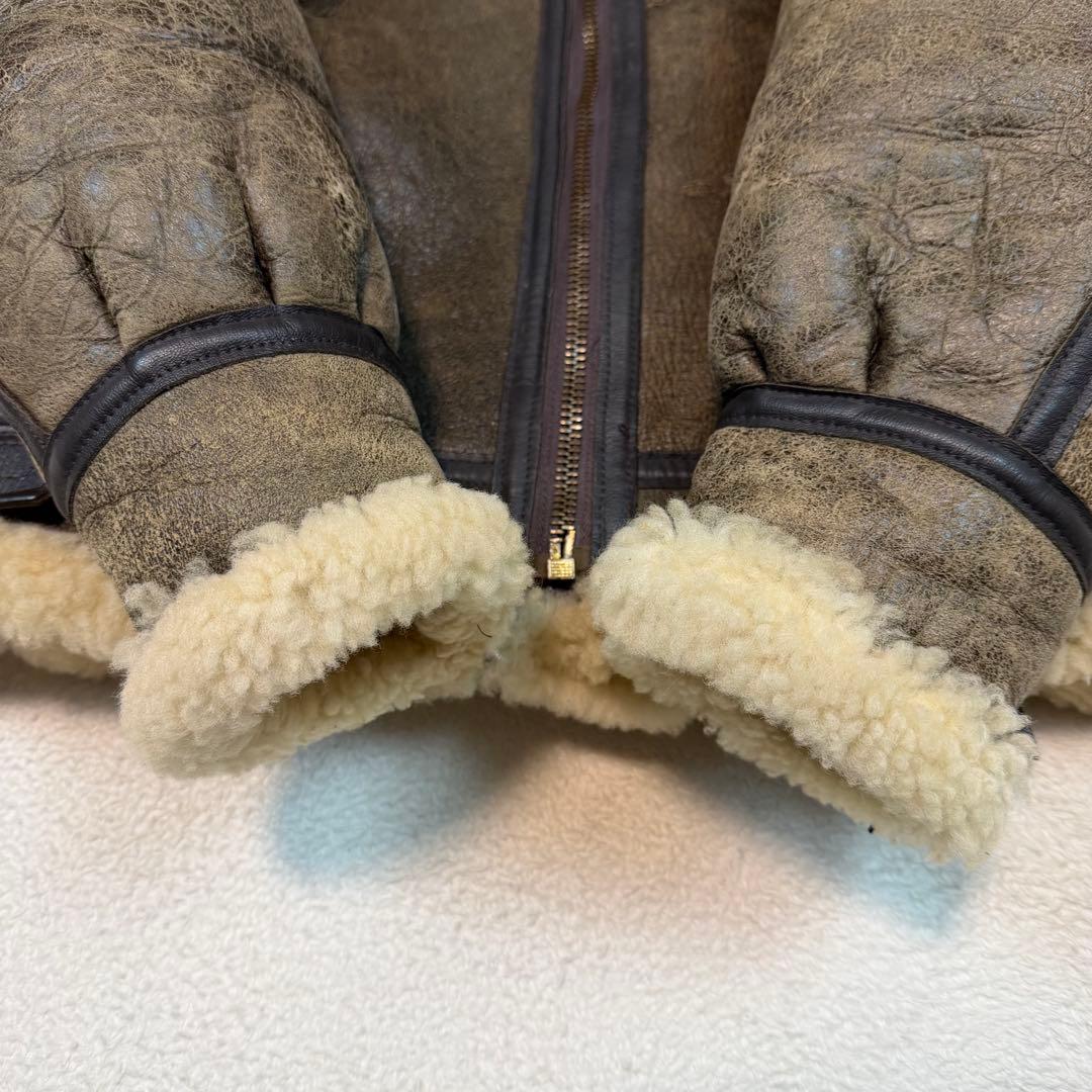 SIZE40 AVIREX B-3 ムートンジャケット 羊革 本革 USA