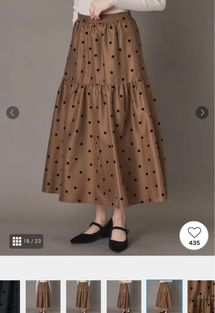 新品未使用✨フロッキードットタフタスカート