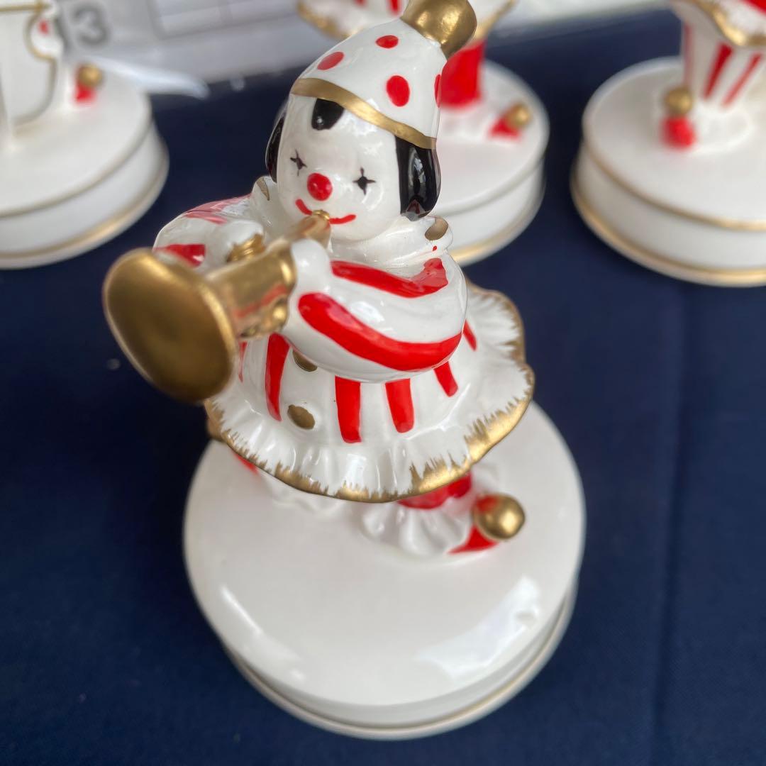 陶器製 ピエロ フィギュア 6体セット