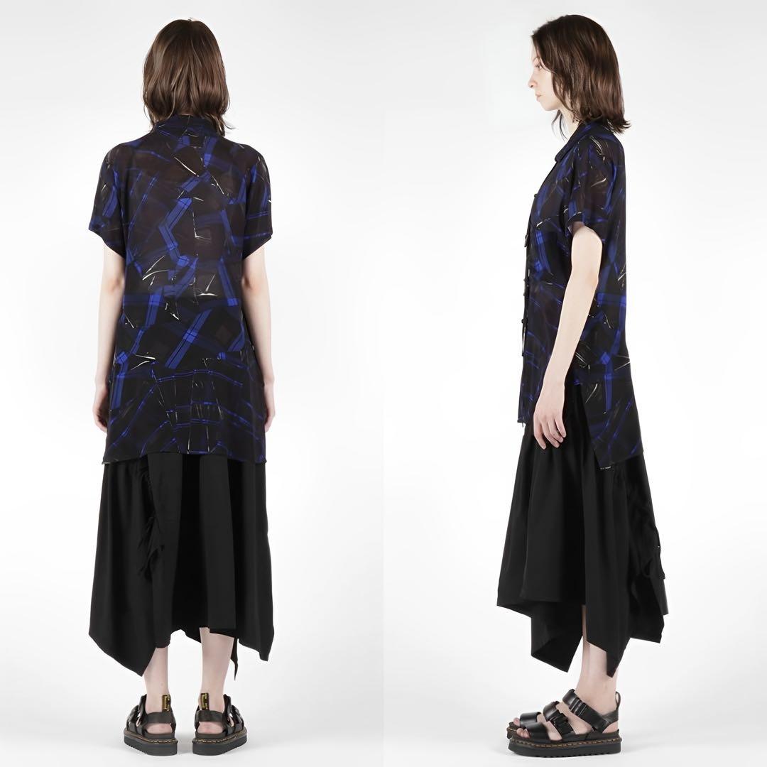 Y's ワイズ 美品 DEFORMATION CHECK BLOUSE 2