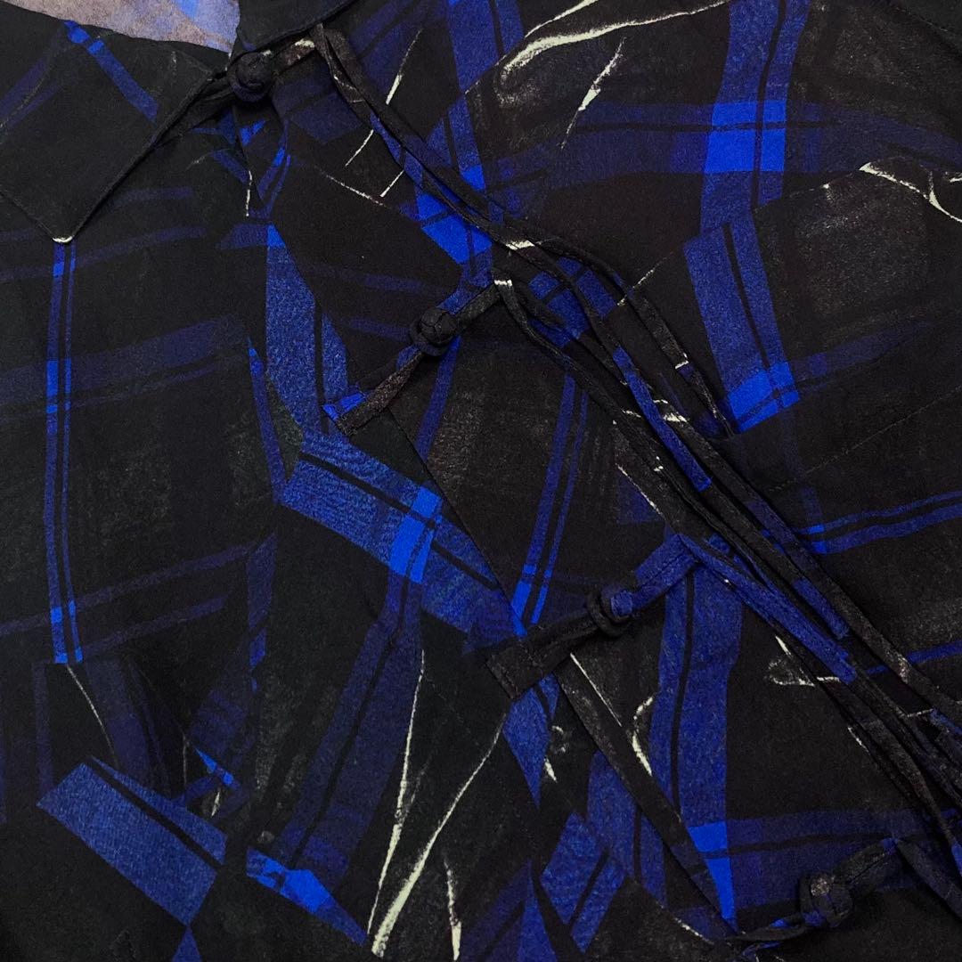 Y's ワイズ 美品 DEFORMATION CHECK BLOUSE 2