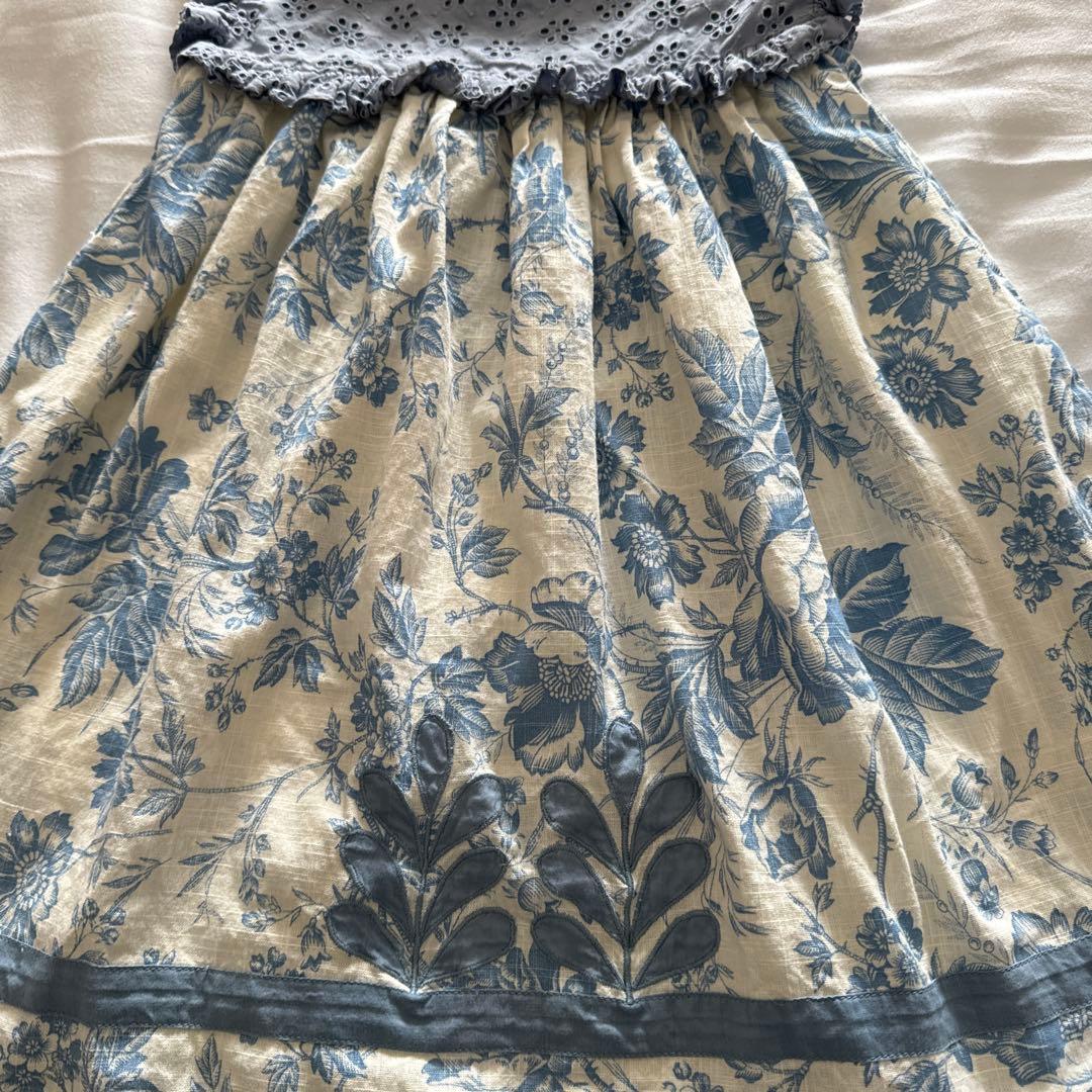 ワンピース Bonjour diary BLUE PIA DRESS 6y