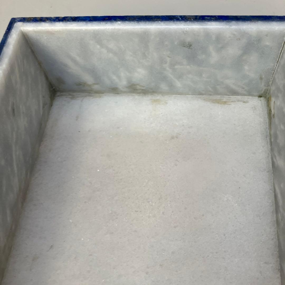 アンティーク 青金石 ラピスラズリ 大理石 天然石 宝石箱 ジュエリーボックス