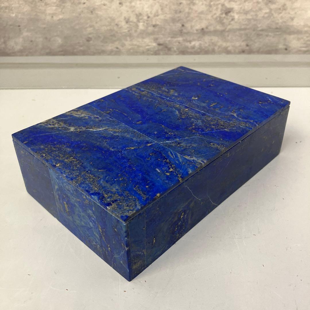 アンティーク 青金石 ラピスラズリ 大理石 天然石 宝石箱 ジュエリーボックス