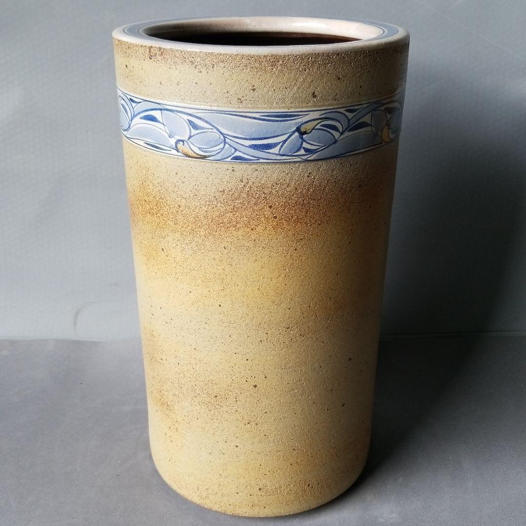 お値下げしました⤵信楽焼傘立て  絵付け 高さ４７cm
