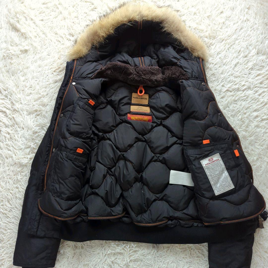 美品 PARAJUMPERS N-2B フライトジャケット ブラック S