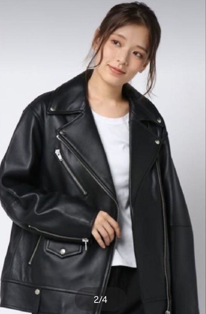 JOURNAL STANDARD シープレザービッグライダースブルゾン