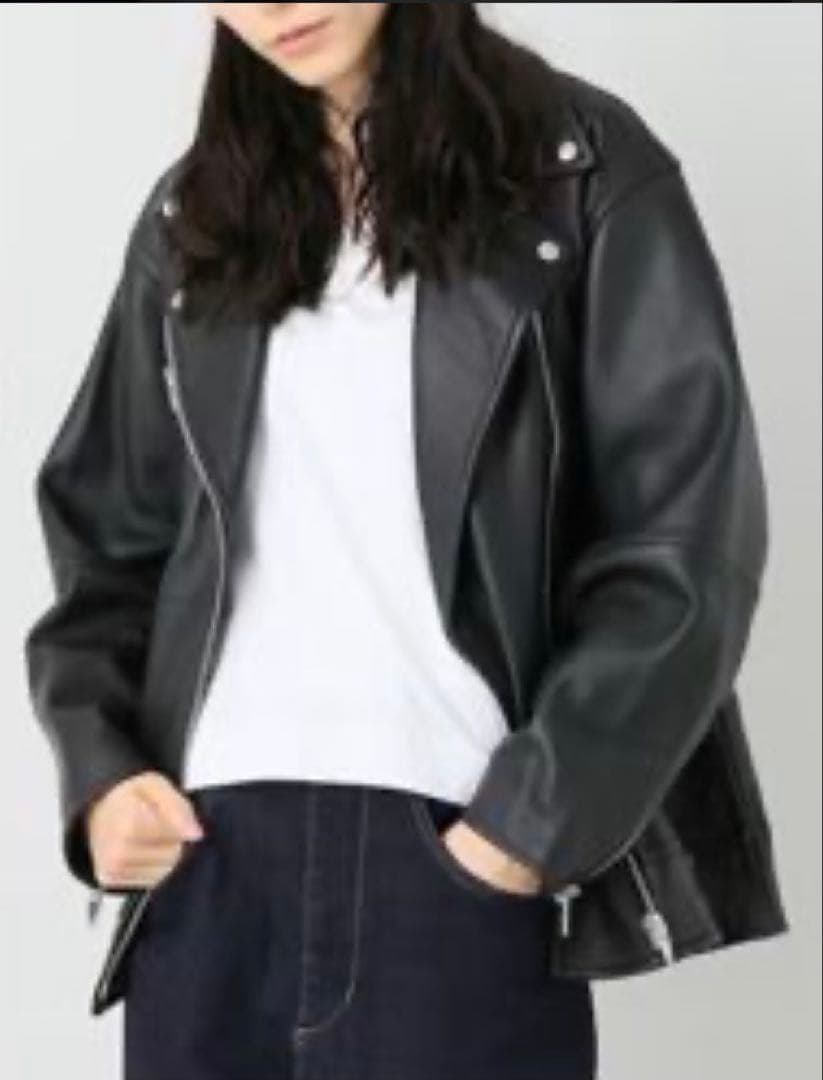 JOURNAL STANDARD シープレザービッグライダースブルゾン